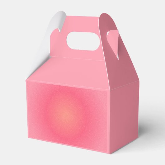 Roodroze Glitter Favor Doosje (Voorkant Zijde)