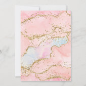 Roodroze Gouden Agaat Marmeren Boog Moslim Trouwda Kaart (Achterkant)