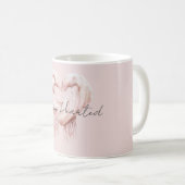 Roodroze Harten Sjaal Warm Hart Koffiemok (Voorkant rechts)