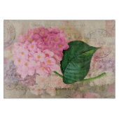 Roodroze hydrangea Flowers Glass Cutting Board Snijplank (Voorkant)