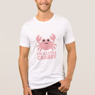 Roodroze Krab – Schattig “Ik ben een beetje Kribbi Tri-Blend Shirt