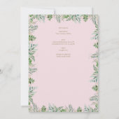 Roodroze Kruis Katholieke Huwelijksmis Trouwen Kaart (Achterkant)