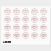 Roodroze Moderne Schrijfmachine Bedankt Zakelijk Ronde Sticker (Vel)