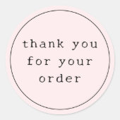 Roodroze Moderne Schrijfmachine Bedankt Zakelijk Ronde Sticker (Voorkant)
