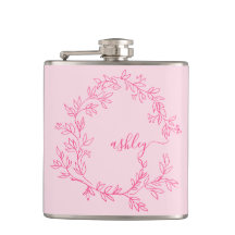 Roodroze Monogram Meisjes Afscheidsceremonie voor 