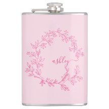 Roodroze Monogram Meisjes Afscheidsceremonie voor 