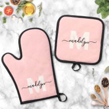 Roodroze naammonogram Keuken