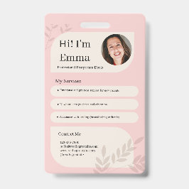 Roodroze Postpartum Doula Professionele Vormgeving Badge