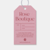 Roodroze Product Kleding Hangtag Cadeaulabel (Voorkant)
