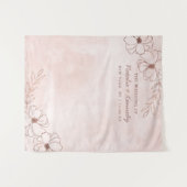 Roodroze & roze gouden folie fotocabine-achtergron wandkleed (Voorkant (horizontaal))