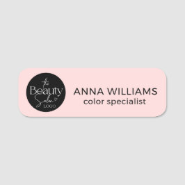 Roodroze Salon Professionele Naam Badge