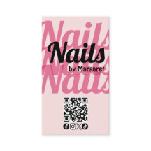 Roodroze Sociale Icon QR Code Nagelsalon Vet