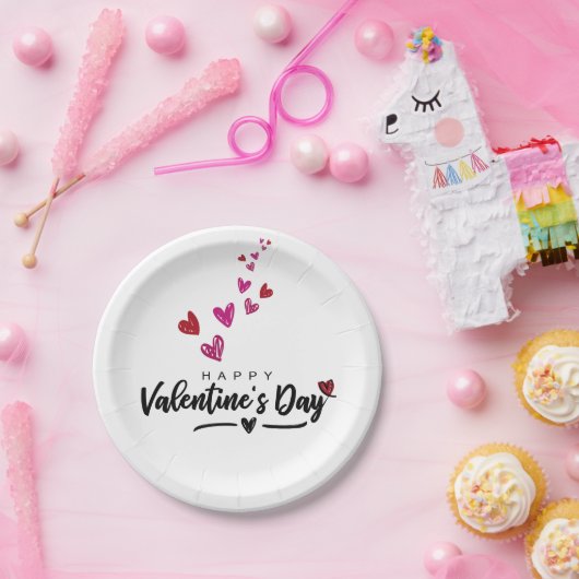 Roodroze Valentijnsdag van het Manuscript van het  Papieren Bordje (Feest)