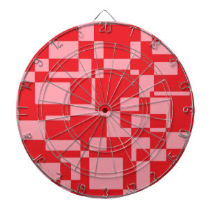 Roodroze vierkreeften dartbord