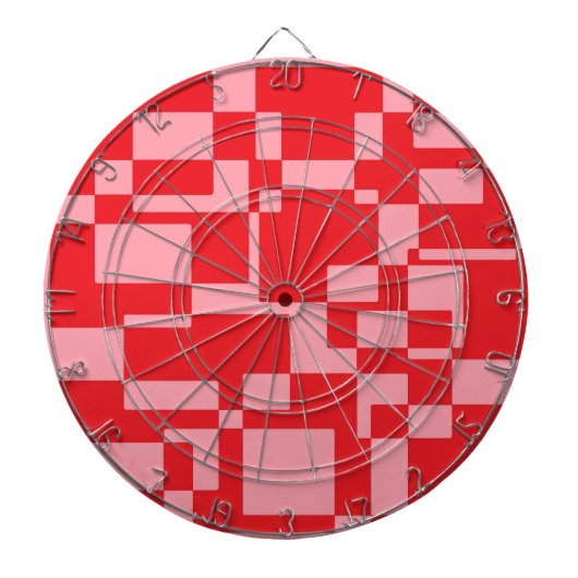 Roodroze vierkreeften dartbord (Voorkant)
