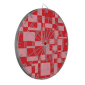 Roodroze vierkreeften dartbord (Voorkant Links)