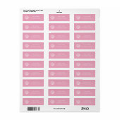 Roodroze Zeeschelpen Kust Retouradreslabel Etiket (Full Sheet)