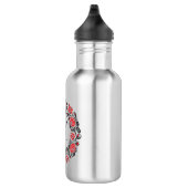 Roodrozen Roodspieren Initiaal Monogram Waterfles (Rechts)