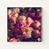 Roodrozen struikgewas personaliseren notitieboek (Achterkant)