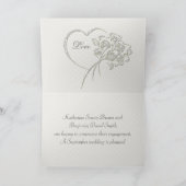 Roodrozen Verloving aankondiging Kaart (Binnen)