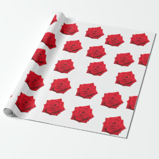 Roodrozen, verpakkingspapier cadeaupapier
