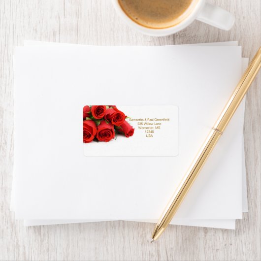 Roodrozen Weddenschap Etiket (Insitu)