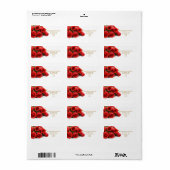 Roodrozen Weddenschap Etiket (Full Sheet)