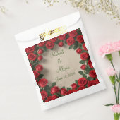 Roodrozenweddenschap Bedankzakje (Gezegeld)