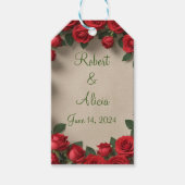 Roodrozenweddenschap Cadeaulabel (Voorkant)