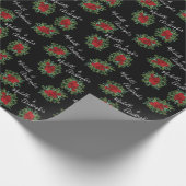 Roodrozenweddenschap Cadeaupapier (Hoek)