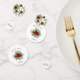 Roodrozenweddenschap Confetti