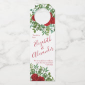 Roodrozenweddenschap Flessenhanger (Voorkant)