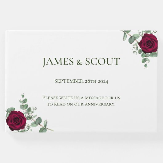 Roodrozenweddenschap Gastenboek (Voorkant)