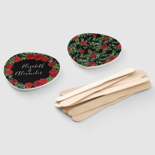 Roodrozenweddenschap Handwaaier (Niet-gemonteerd)