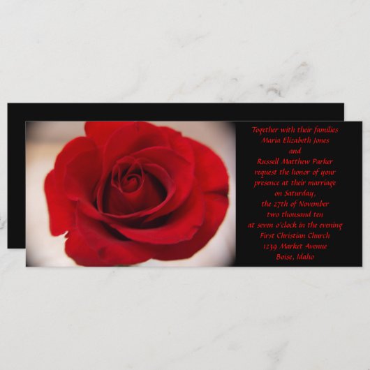 Roodrozenweddenschap Kaart (Voorkant / Achterkant)