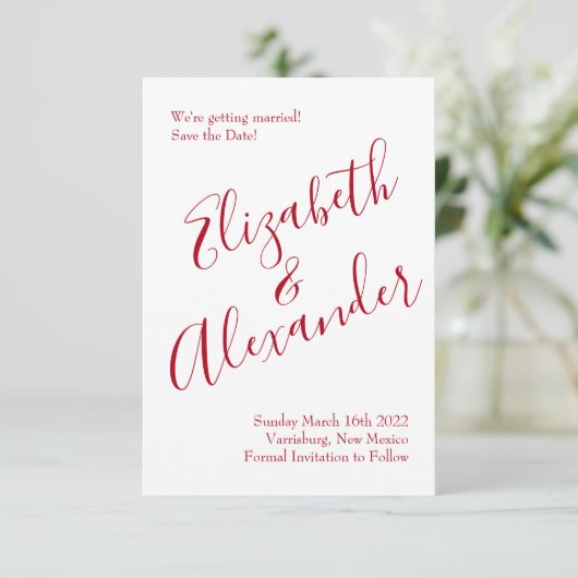 Roodrozenweddenschap Kaart (Staand voorkant)