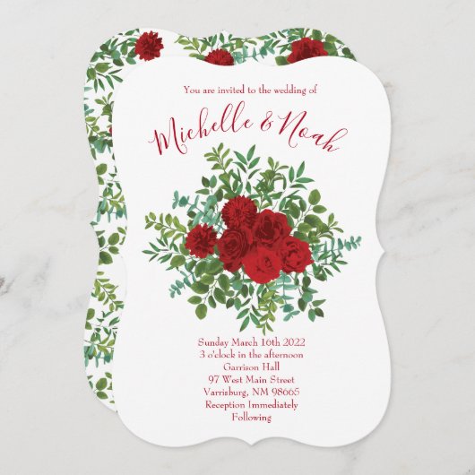 Roodrozenweddenschap Kaart (Voorkant / Achterkant)