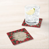 Roodrozenweddenschap Kartonnen Onderzetters (Insitu)