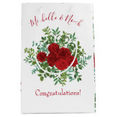 Roodrozenweddenschap Medium Cadeauzakje (Voorkant)