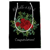 Roodrozenweddenschap Medium Cadeauzakje (Voorkant)
