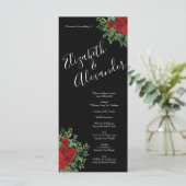 Roodrozenweddenschap Menu (Staand voorkant)