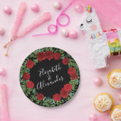 Roodrozenweddenschap Papieren Bordje (Feest)