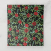 Roodrozenweddenschap Plaatskaartje (Binnenkant ongevouwen)