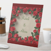 Roodrozenweddenschap Reclamebord Met Voetstuk (Insitu)