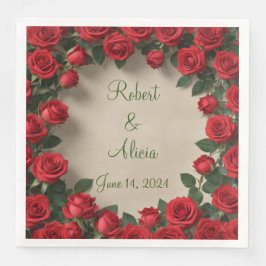 Roodrozenweddenschap Servet