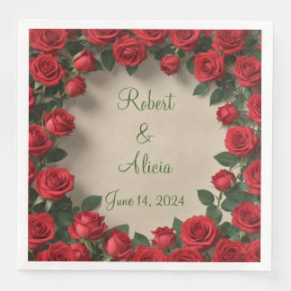 Roodrozenweddenschap Servet