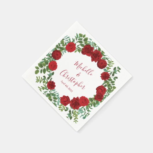 Roodrozenweddenschap Servet (Hoek)