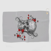 Roodrozenwijnstokken en huidpotloodschets golfhanddoek (Horizontaal)