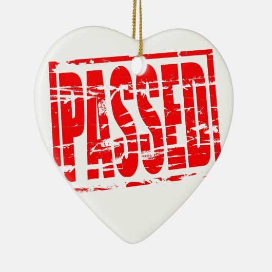 Roodrubberen stap-effect geslaagd keramisch ornament (Rechts)