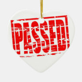 Roodrubberen stap-effect geslaagd keramisch ornament (Voorkant)